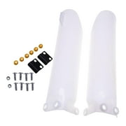 2Pcs Motorcycle Bike Front Fork Guard Universal Shock Absorber Slider Protective Cover for 140cc 160cc PB1158 Guards , White